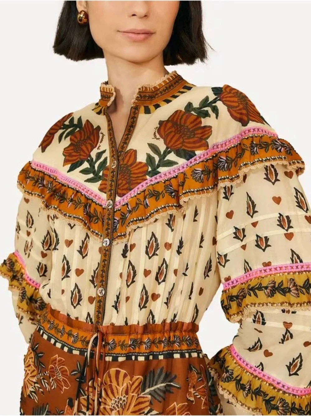 FARM Rio Ainika Floral Ruffle Mini Dress from Anthropologie - Picture 5 of 13